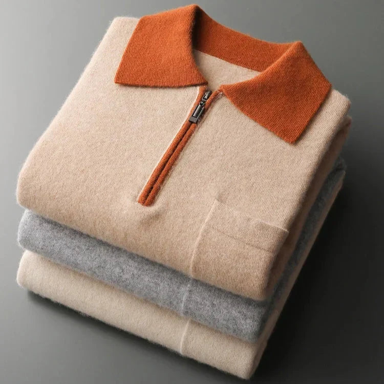 Rafferty - Two-Tone Cashmere Polo