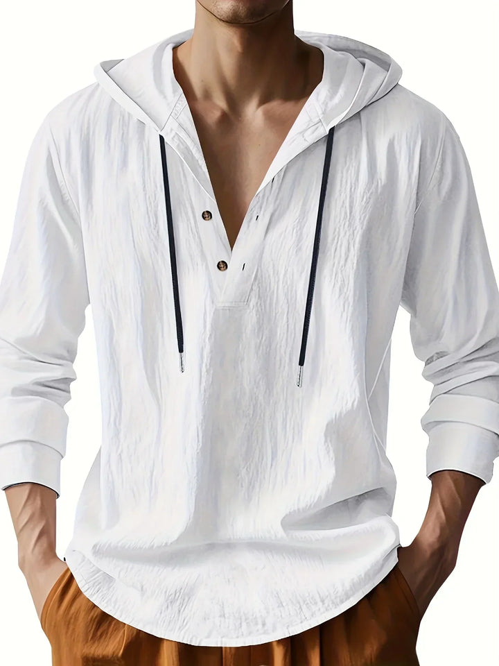 Hetty London Luxury Linen Hooded Shirt