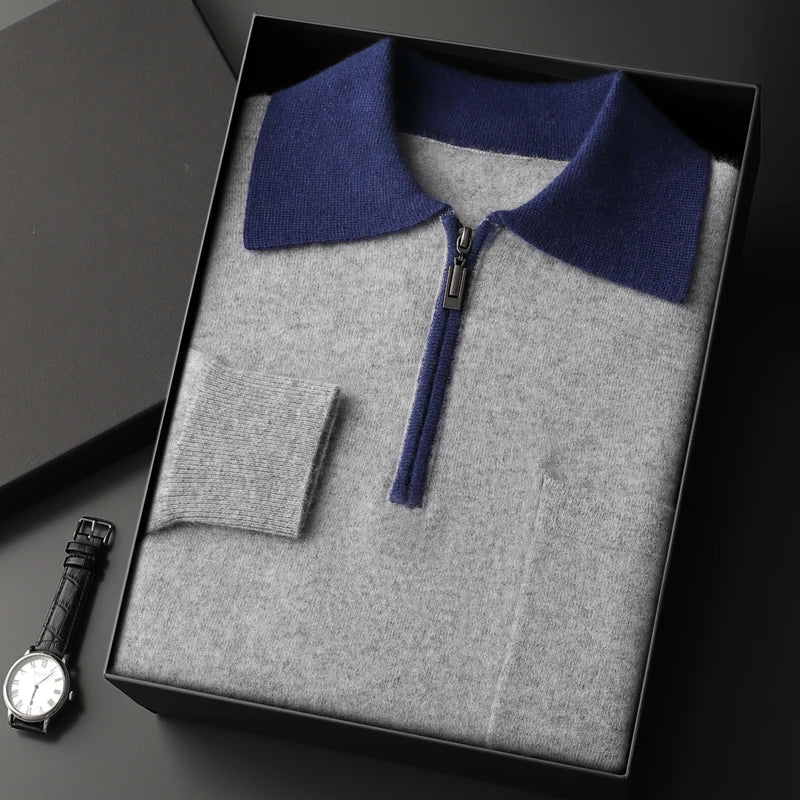 Rafferty - Two-Tone Cashmere Polo