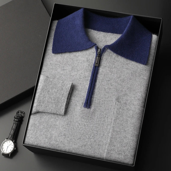 Rafferty - Two-Tone Cashmere Polo