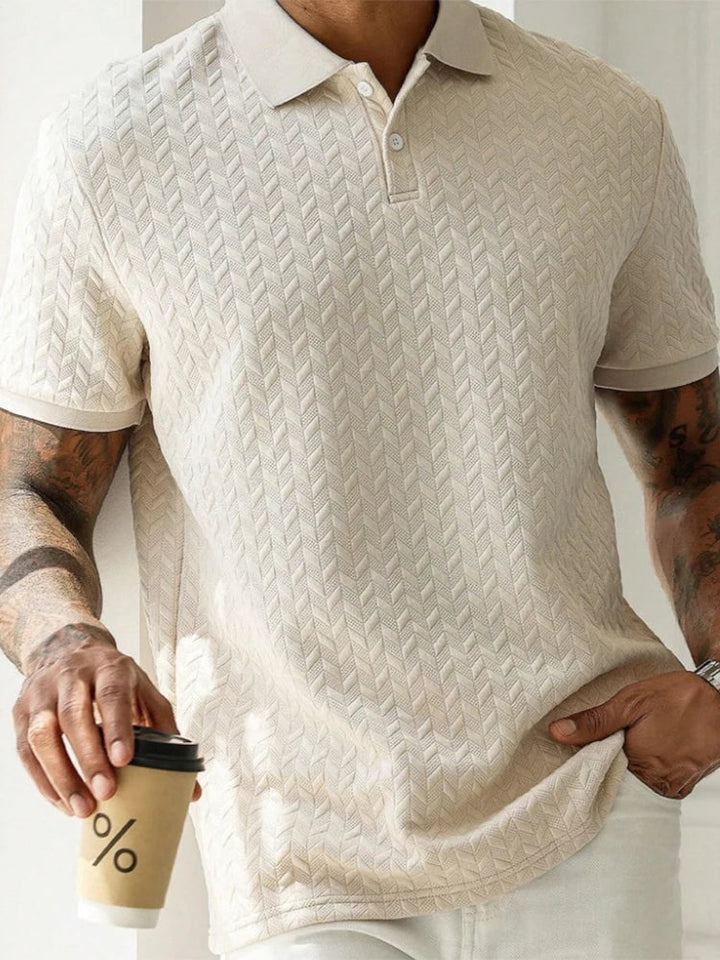 Hetty London Textured Polo Shirt for Men