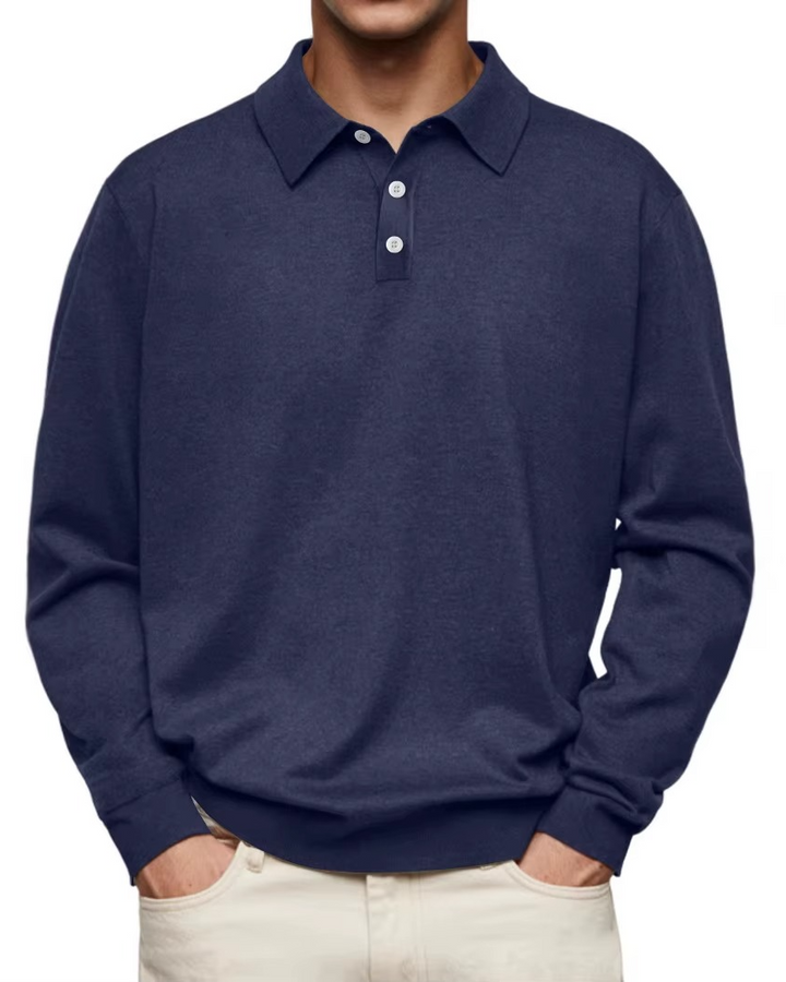 Hetty London Long Sleeve Polo Shirt for Men
