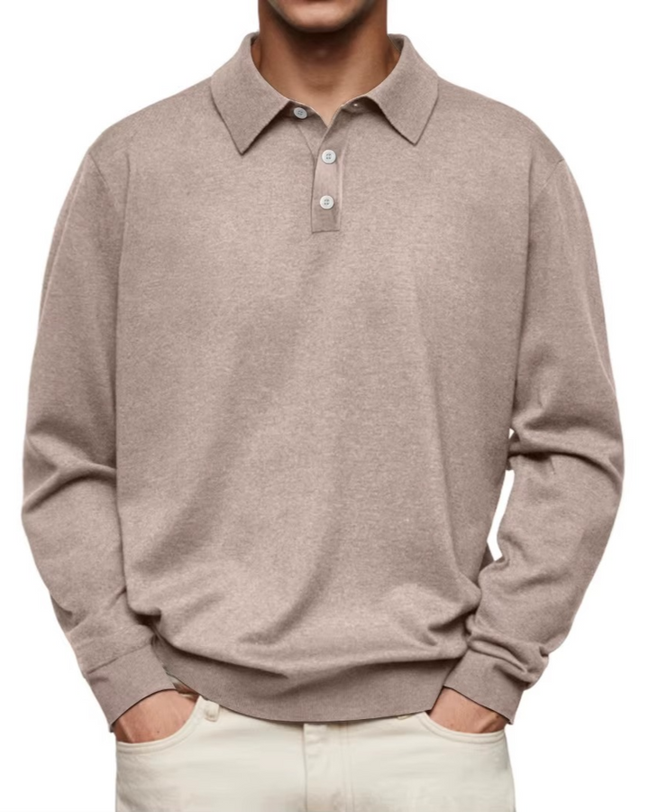 Hetty London Long Sleeve Polo Shirt for Men
