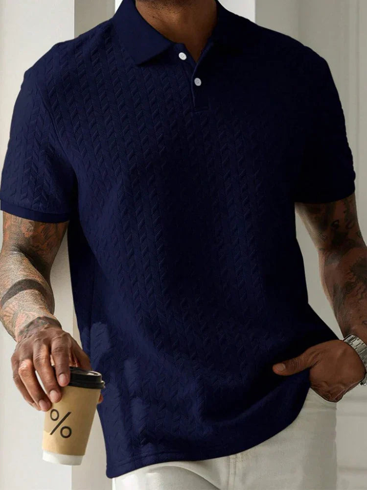 Hetty London Textured Polo Shirt for Men