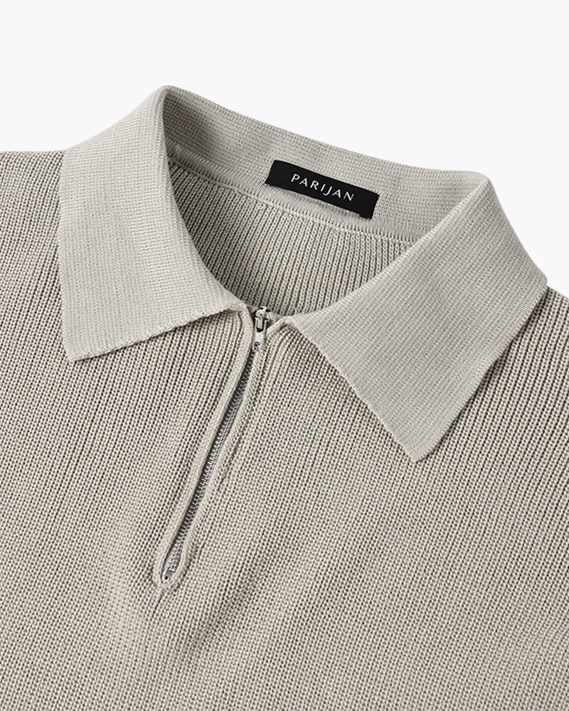Baxter - Open Collar Polo Jumper