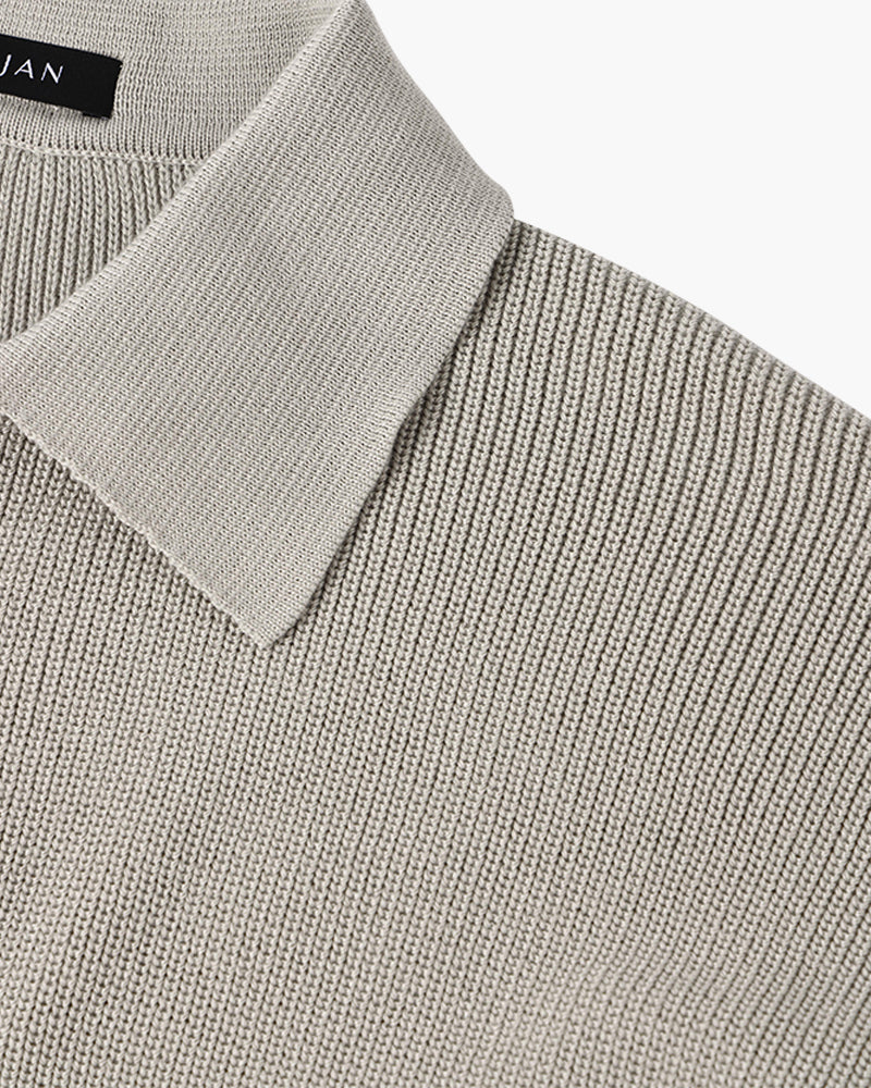 Baxter - Open Collar Polo Jumper