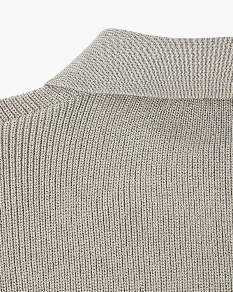 Baxter - Open Collar Polo Jumper