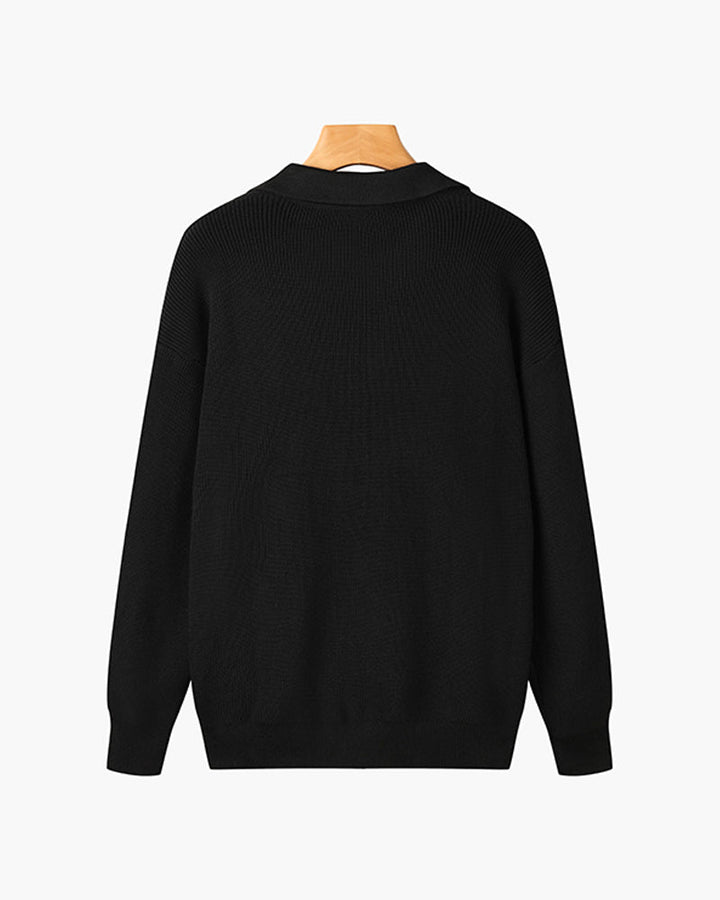 Baxter - Open Collar Polo Jumper