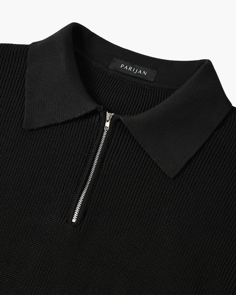 Baxter - Open Collar Polo Jumper