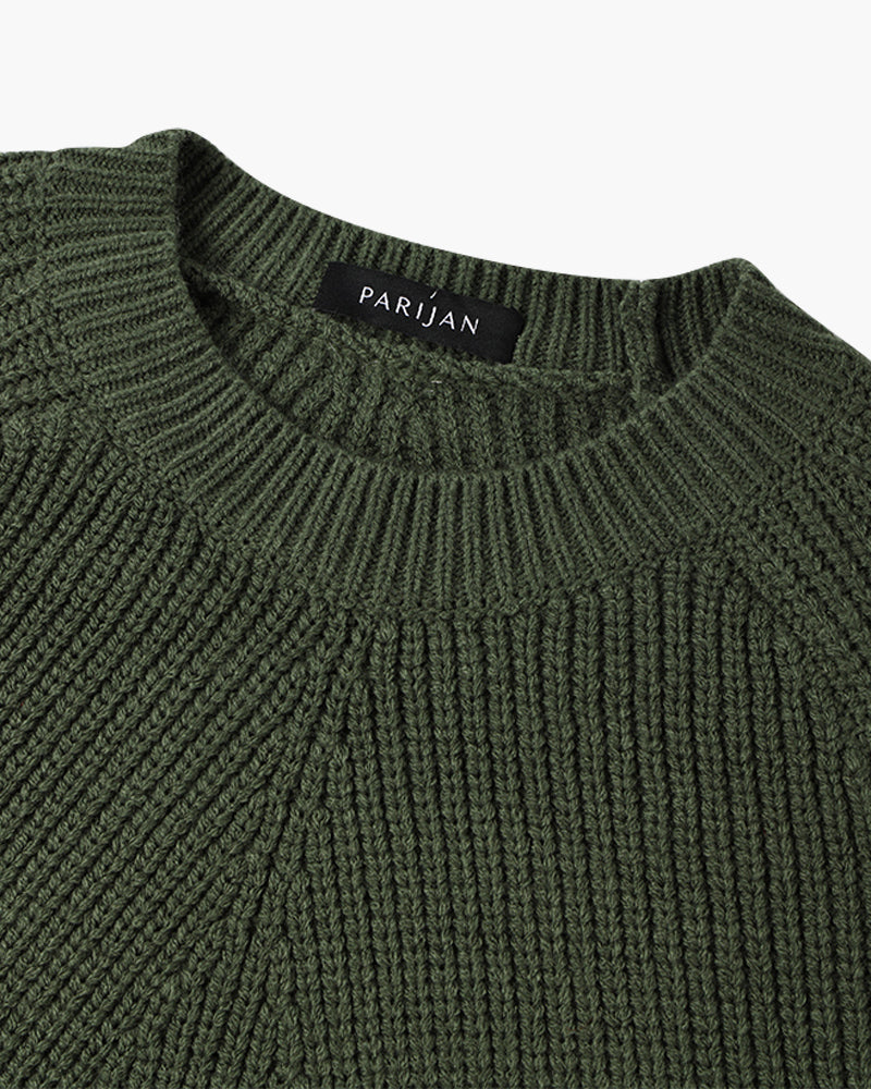 Oswald - Raglan Sleeve Ribbed Jumper