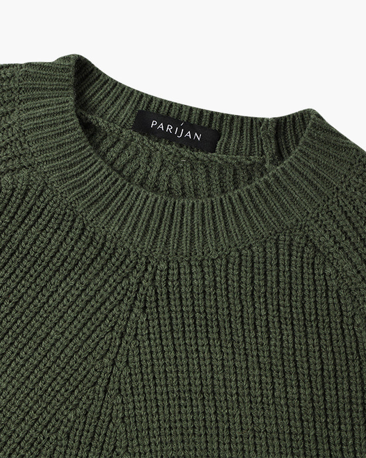 Oswald - Raglan Sleeve Ribbed Jumper