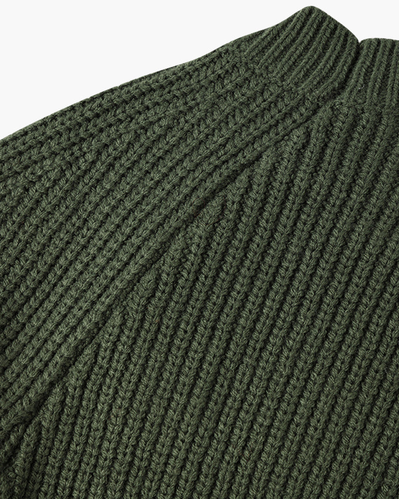 Oswald - Raglan Sleeve Ribbed Jumper