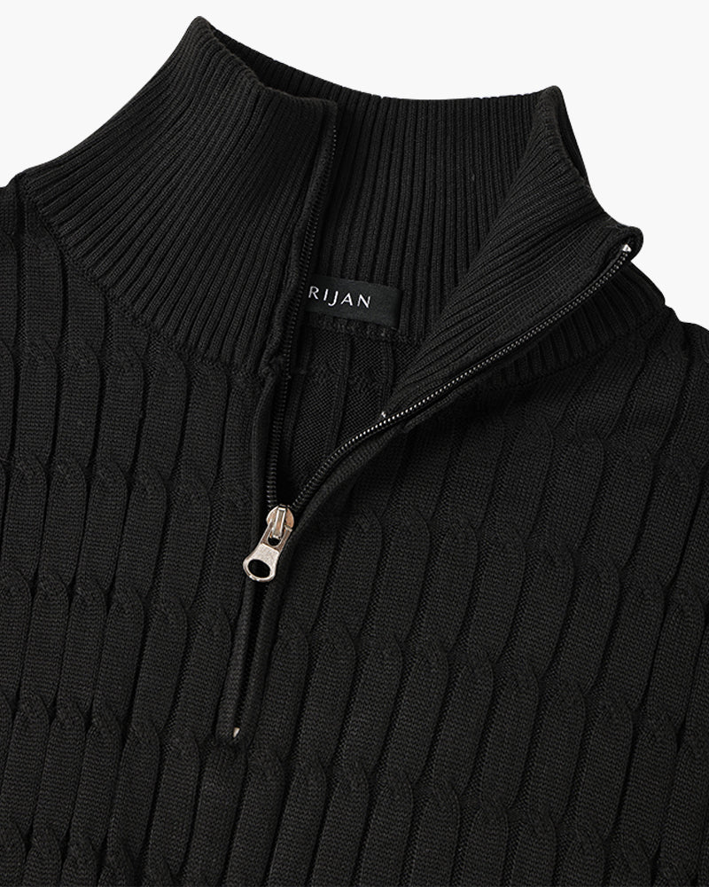 Dexter - Wave Texture Half-Zip Jumper