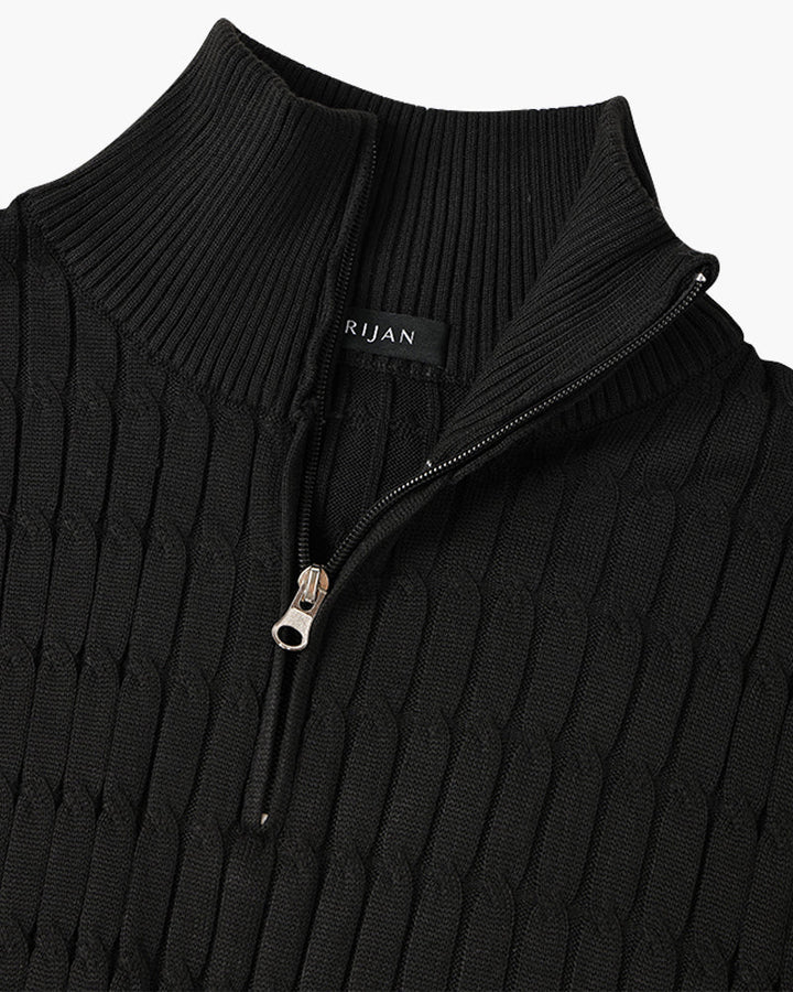 Dexter - Wave Texture Half-Zip Jumper