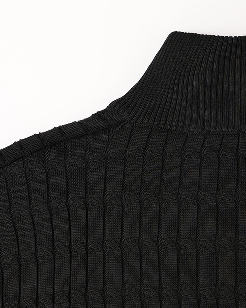 Dexter - Wave Texture Half-Zip Jumper