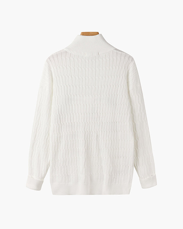 Dexter - Wave Texture Half-Zip Jumper