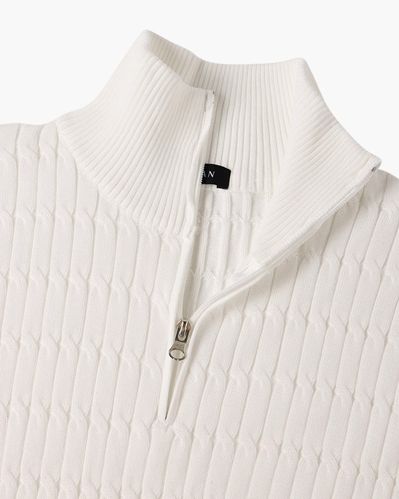Dexter - Wave Texture Half-Zip Jumper