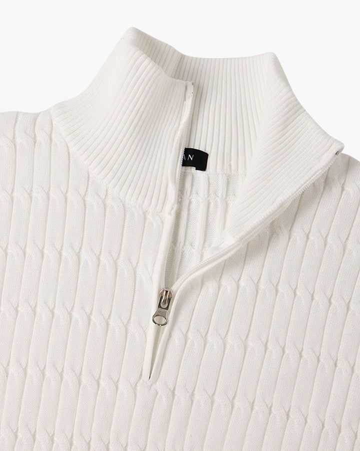 Dexter - Wave Texture Half-Zip Jumper