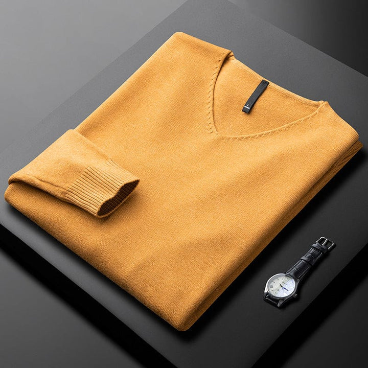 Gideon - Fine Knit V-Neck Jumper