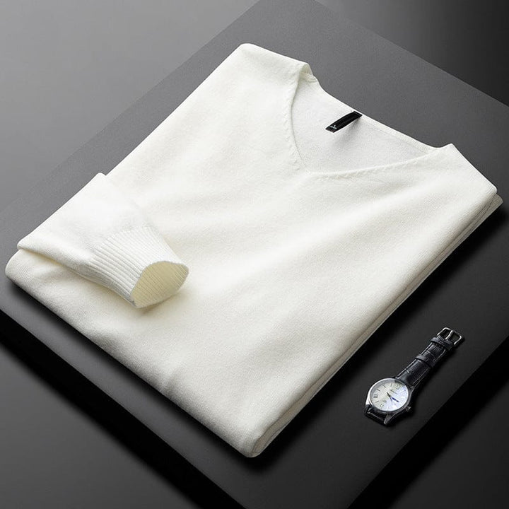 Gideon - Fine Knit V-Neck Jumper