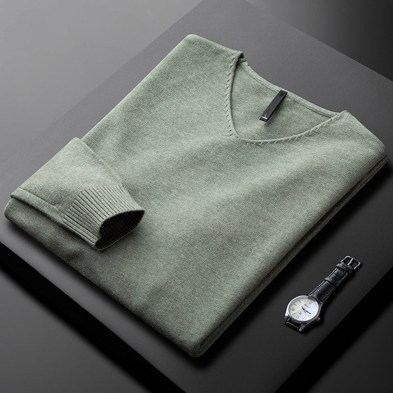 Gideon - Fine Knit V-Neck Jumper