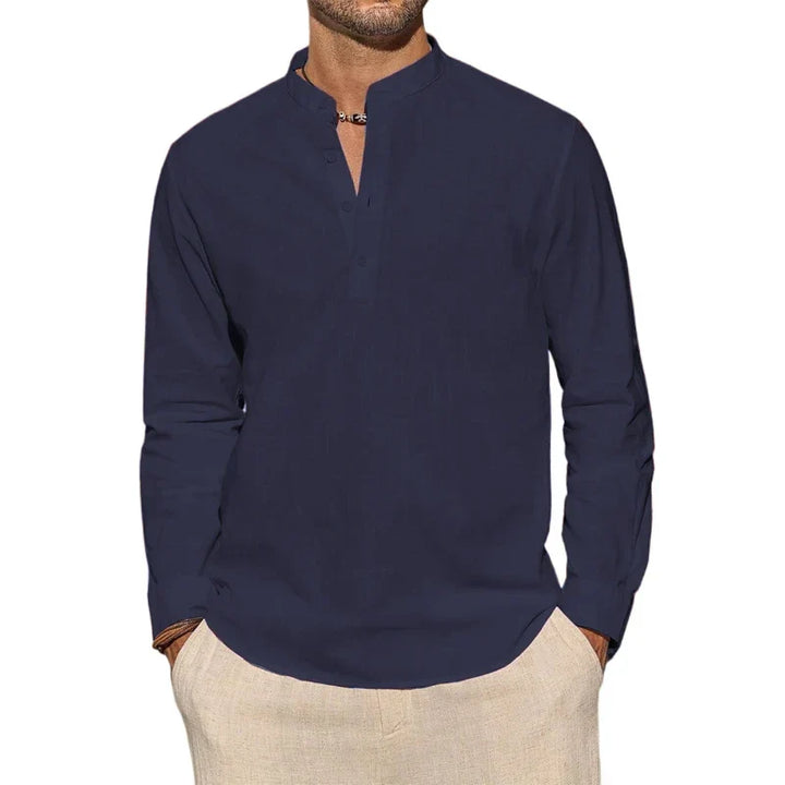 Hetty London Cotton Henley Shirt for Men