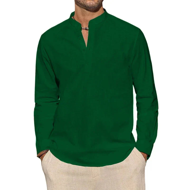 Hetty London Cotton Henley Shirt for Men