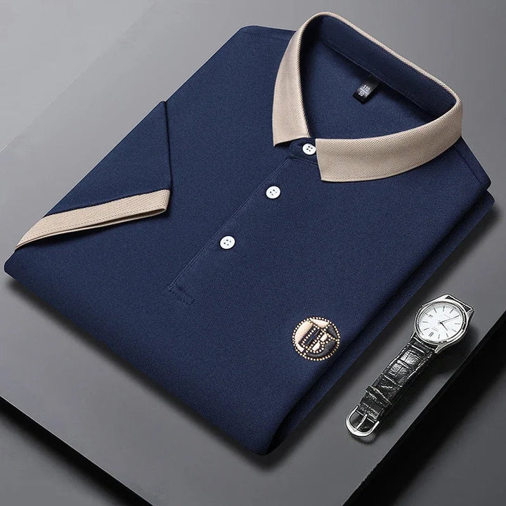 Hetty London Classic Contrast Collar Polo Shirt for Men