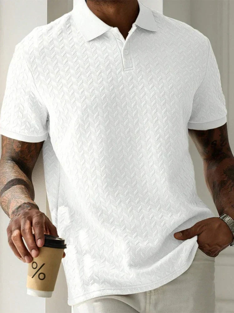 Hetty London Textured Polo Shirt for Men