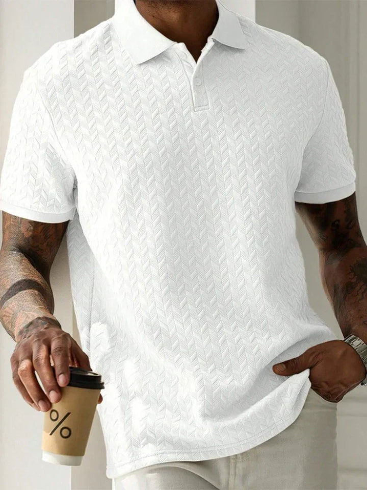 Hetty London Textured Polo Shirt for Men