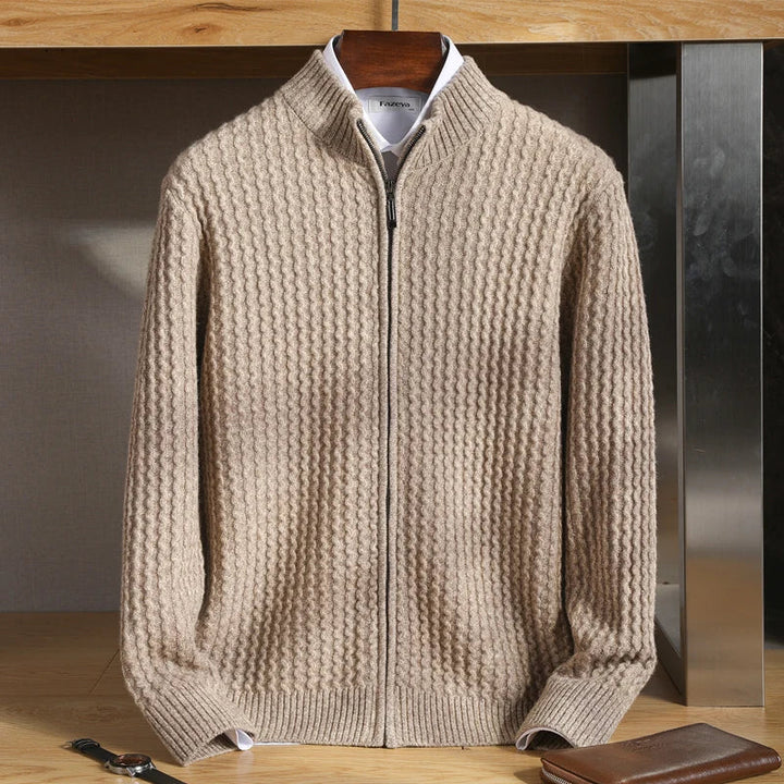 Aldous - Chunky Ribbed Zip Cardigan
