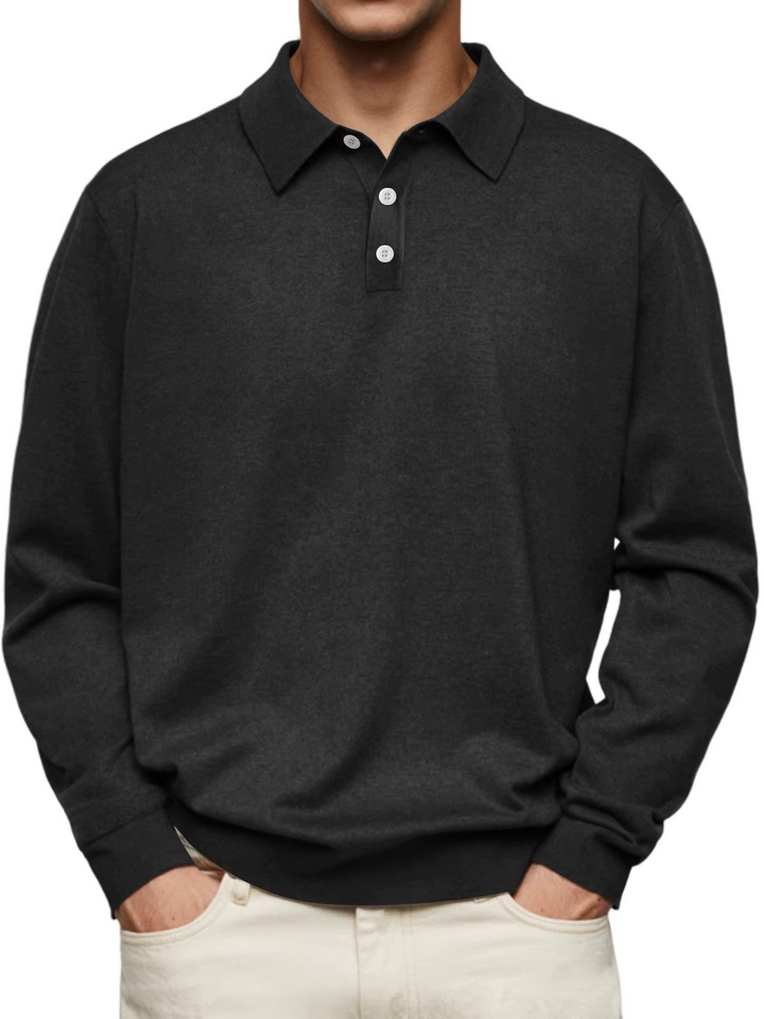 Hetty London Long Sleeve Polo Shirt for Men