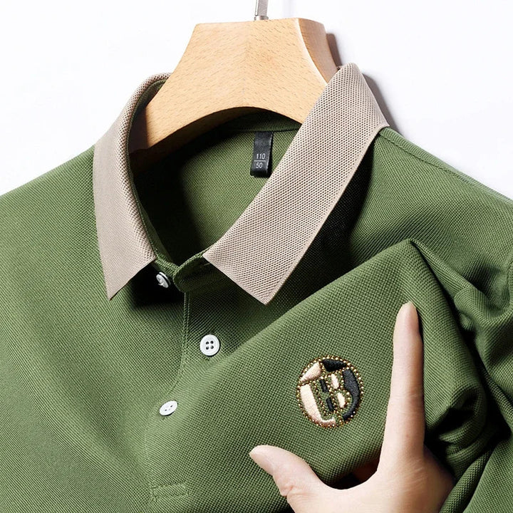 Hetty London Classic Contrast Collar Polo Shirt for Men