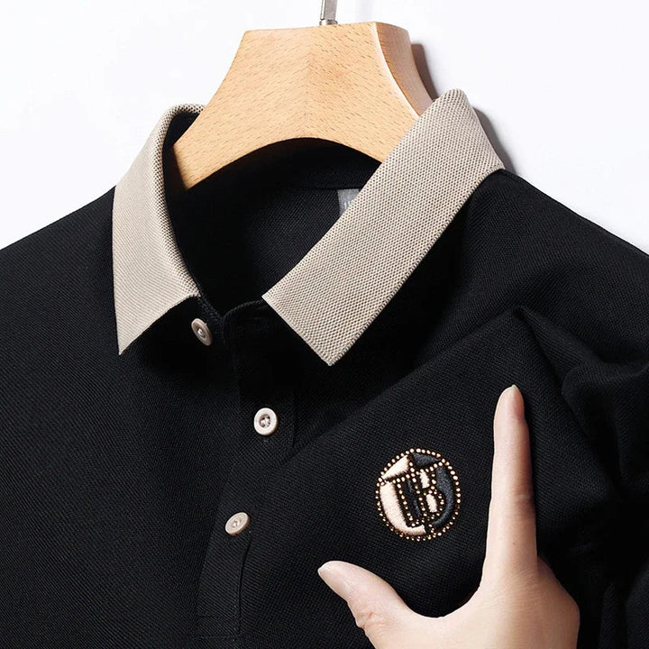 Hetty London Classic Contrast Collar Polo Shirt for Men