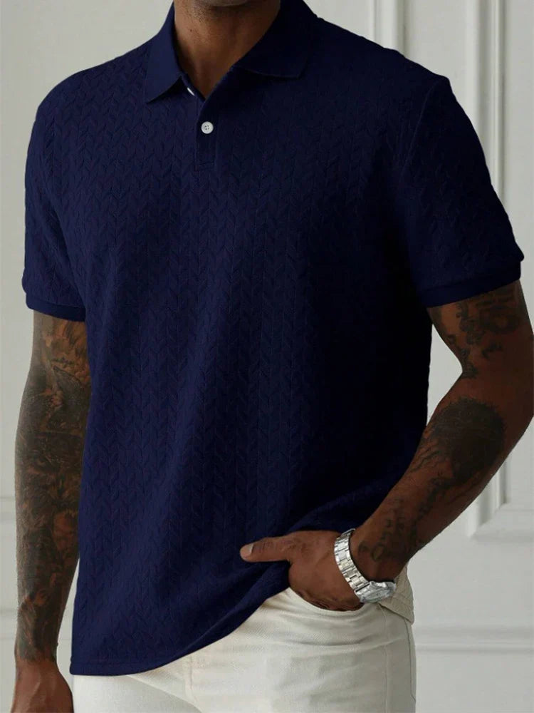 Hetty London Textured Polo Shirt for Men