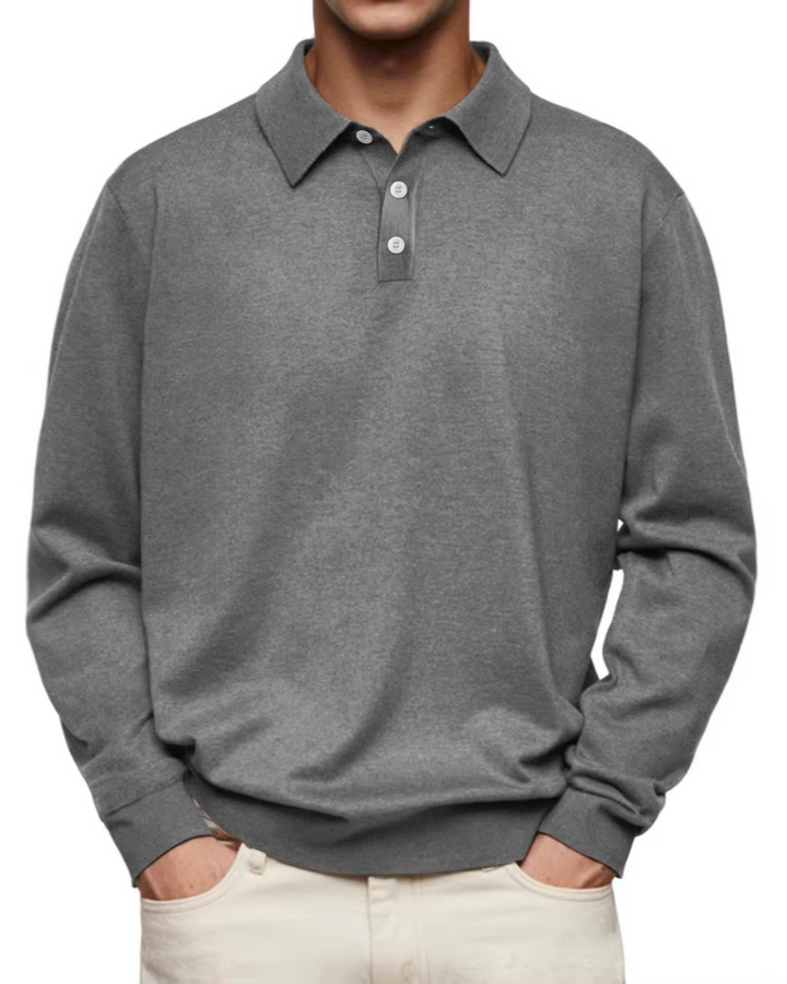 Hetty London Long Sleeve Polo Shirt for Men