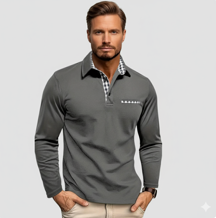 CALVERTON LONG-SLEEVE POLO