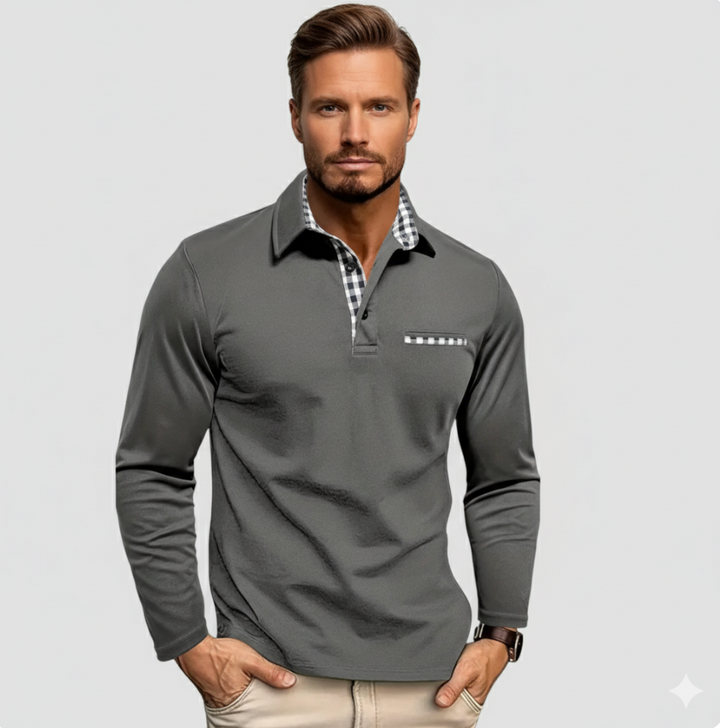 CALVERTON LONG-SLEEVE POLO