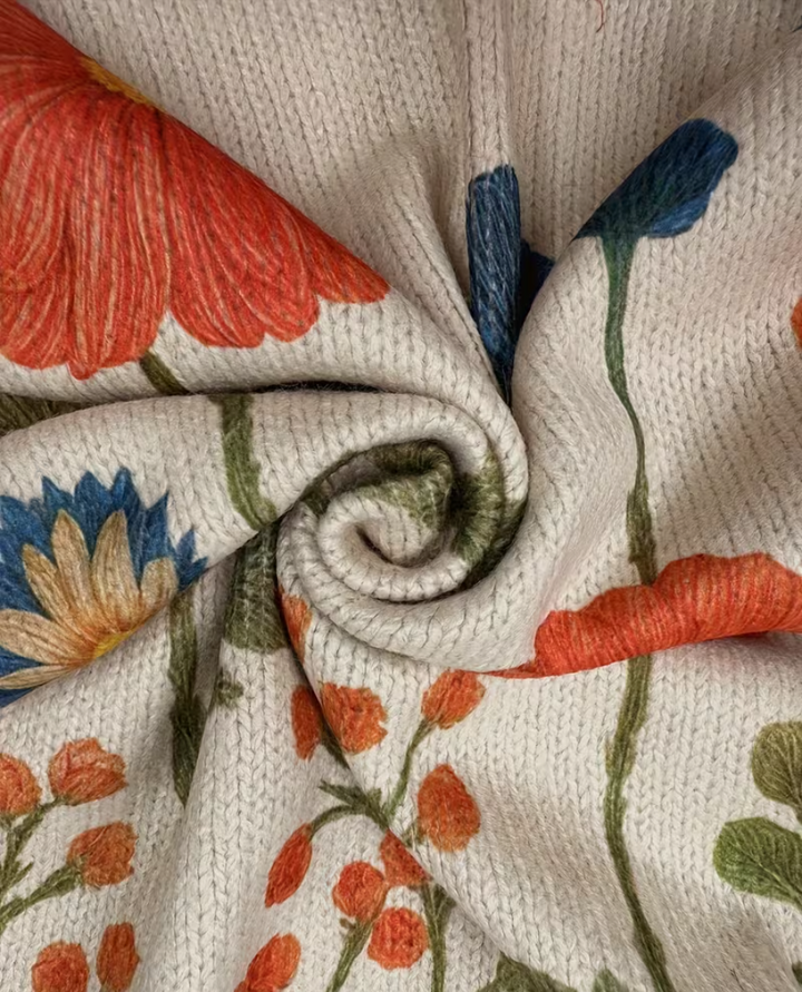 Briony | Wildflower Meadow Zip-Up Cardigan