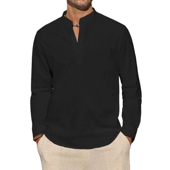 Hetty London Cotton Henley Shirt for Men