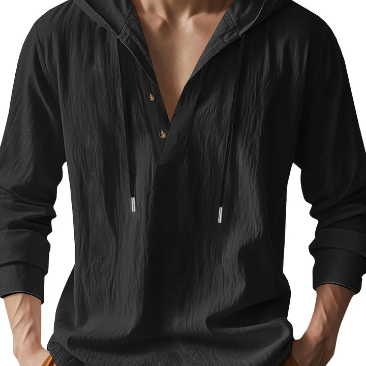 Hetty London Luxury Linen Hooded Shirt