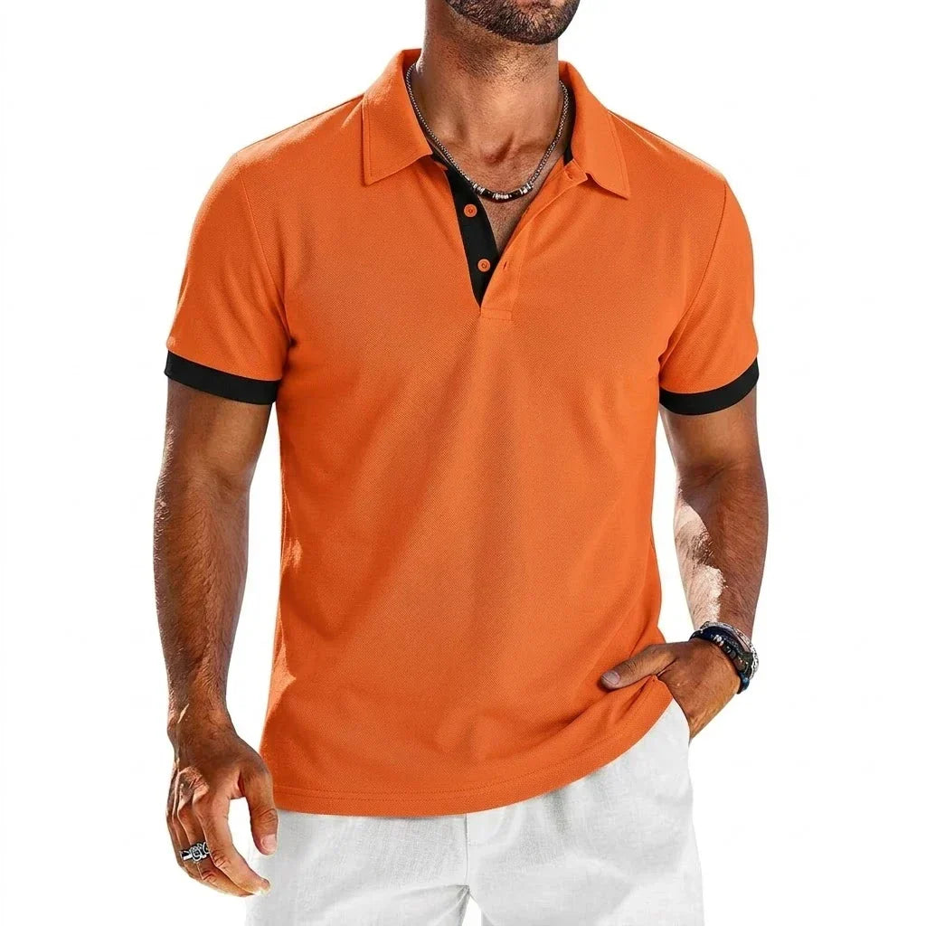Hetty London Contrast Polo Shirt for Men