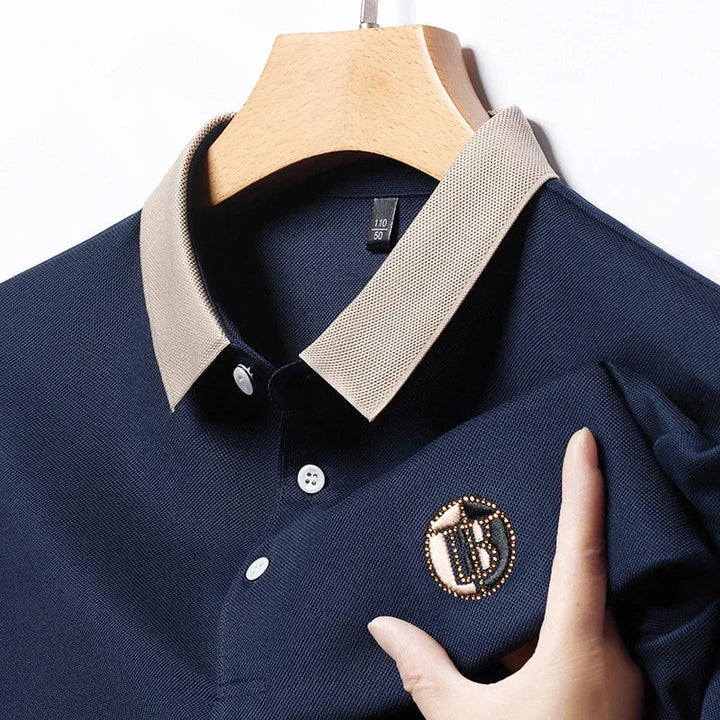 Hetty London Classic Contrast Collar Polo Shirt for Men