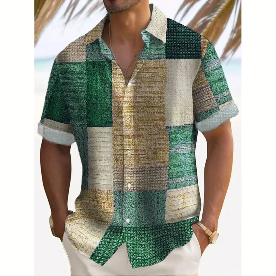 Hetty London Summer Patchwork Shirt for Men