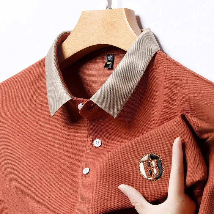 Hetty London Classic Contrast Collar Polo Shirt for Men