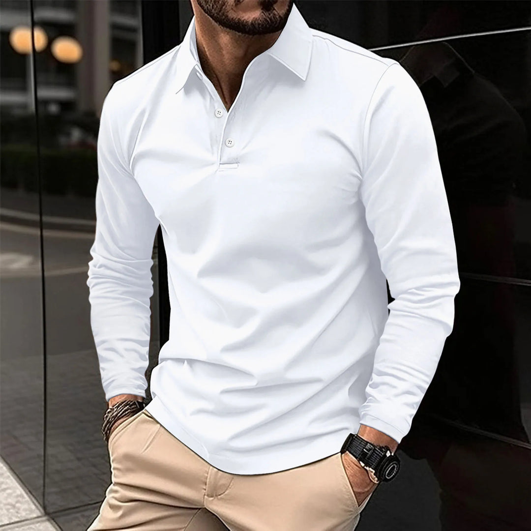 Hetty London Classic Long Sleeve Polo Shirt for Men