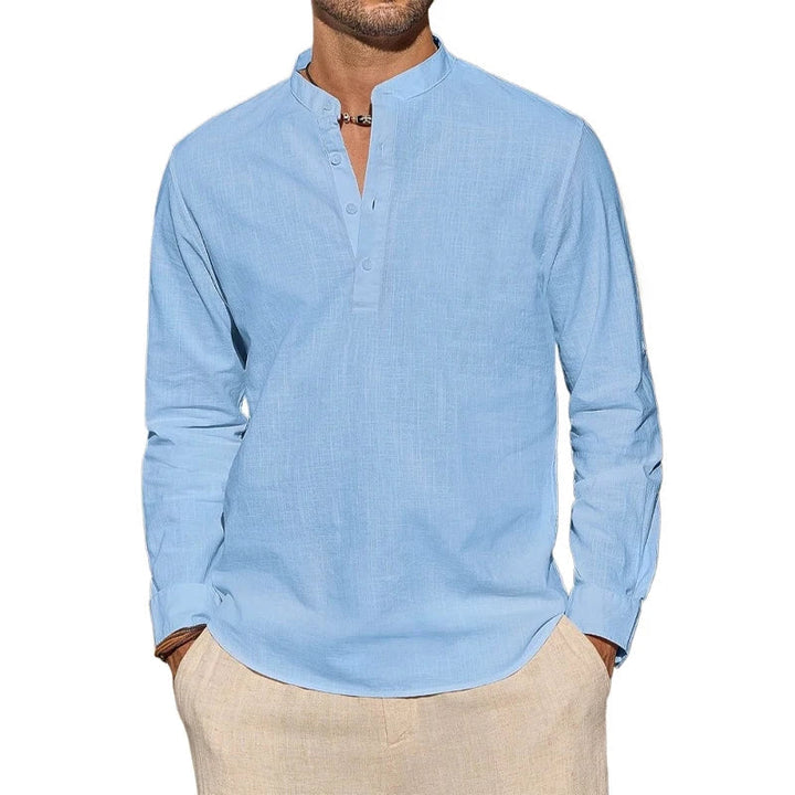 Hetty London Cotton Henley Shirt for Men
