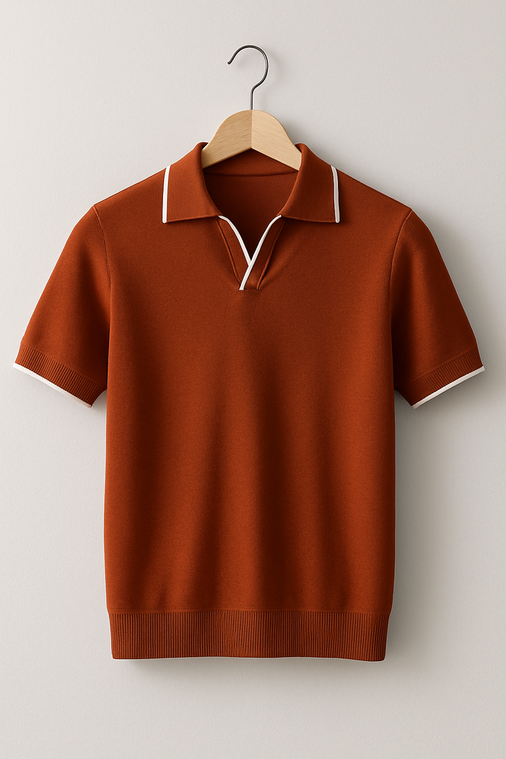 Hetty London Knit Polo Shirt for Men