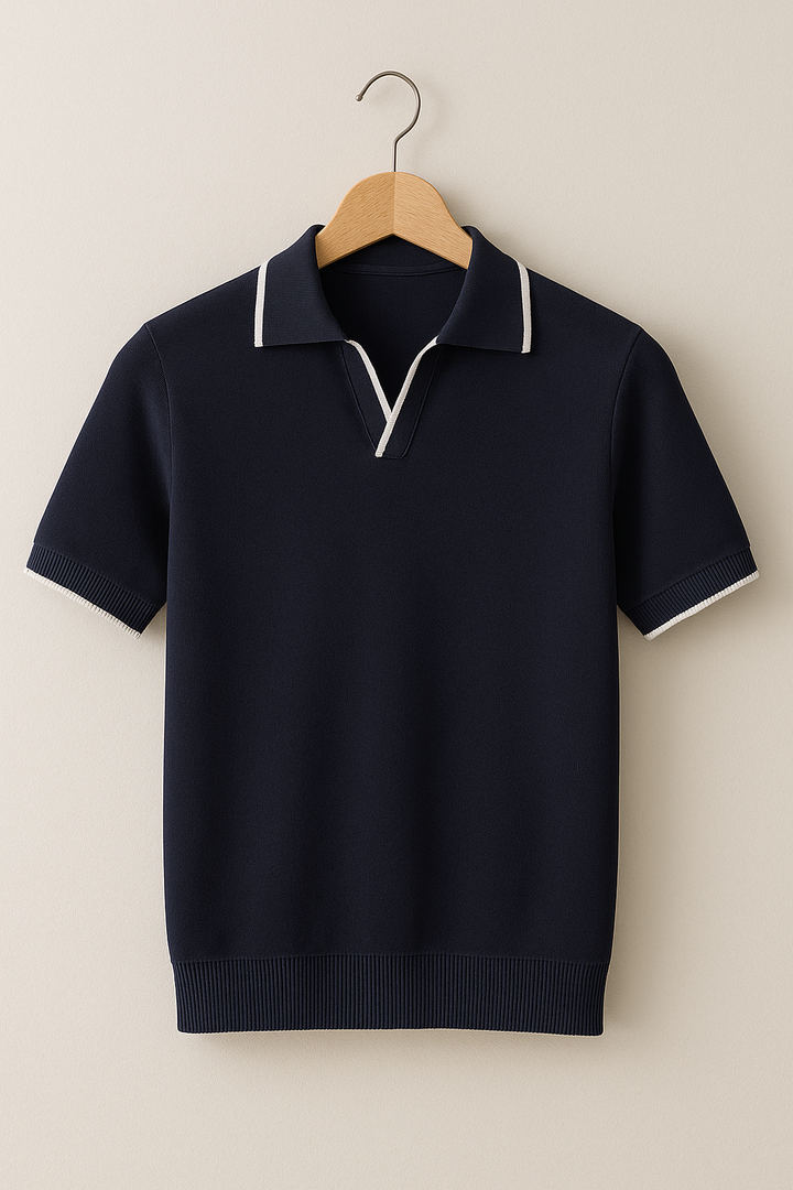 Hetty London Knit Polo Shirt for Men