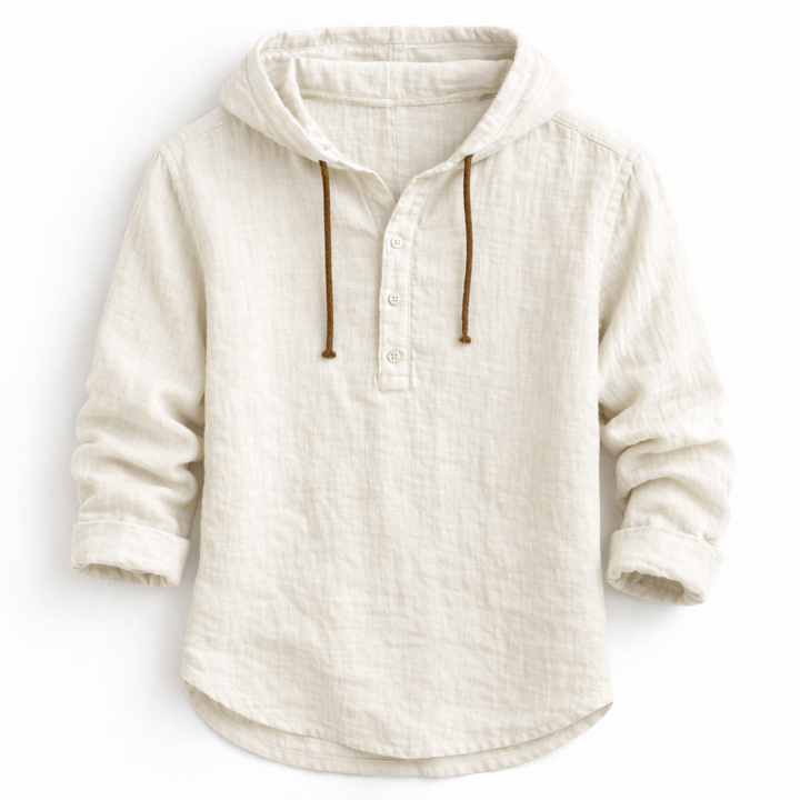 Hetty London Linen Hooded Shirt for Men